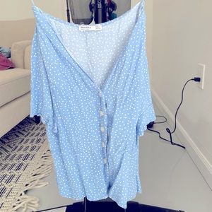 Polka dot shirt from Bershka
